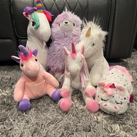 Unicorn Plushy Bundle Stuffed Animals Flip A Zoo JoJo Llama Soft Cuddle - Picture 1 of 12